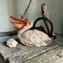 Pelican Teapot | Hand-Painted Ceramic