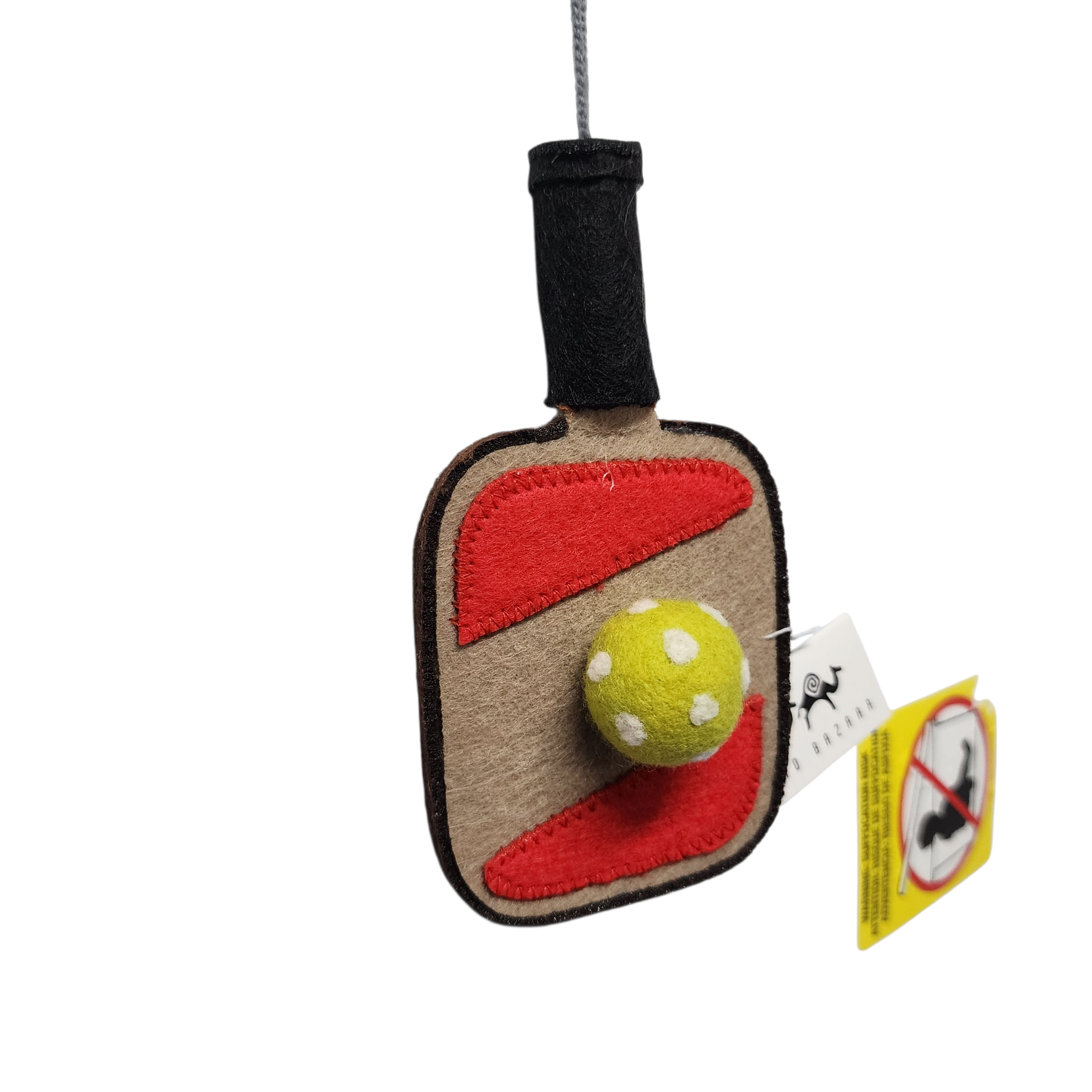 Pickleball Ornament | Handcrafted Felt Hanging Decor