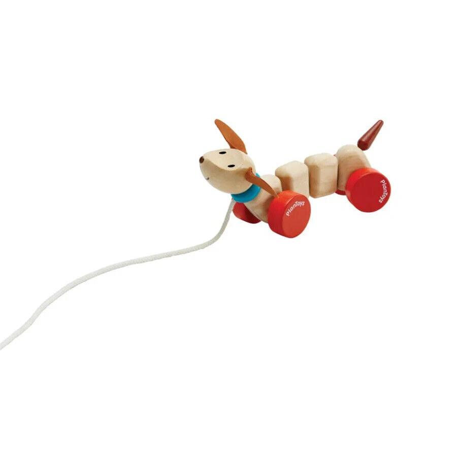 PlanToys Happy Puppy Pull Along Toy