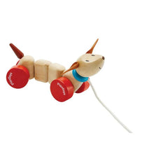 PlanToys Happy Puppy Pull Along Toy