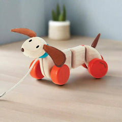 PlanToys Happy Puppy Pull Along Toy