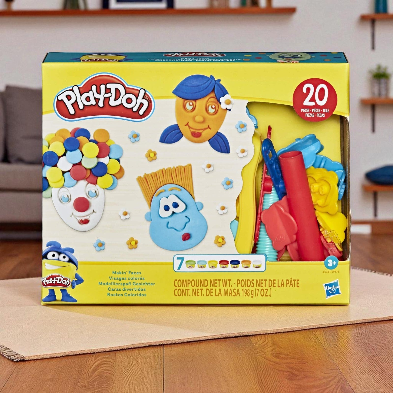 Play-Doh Makin' Faces Create It Kit for Kids 3 Years and Up with 7 Non-Toxic Colors