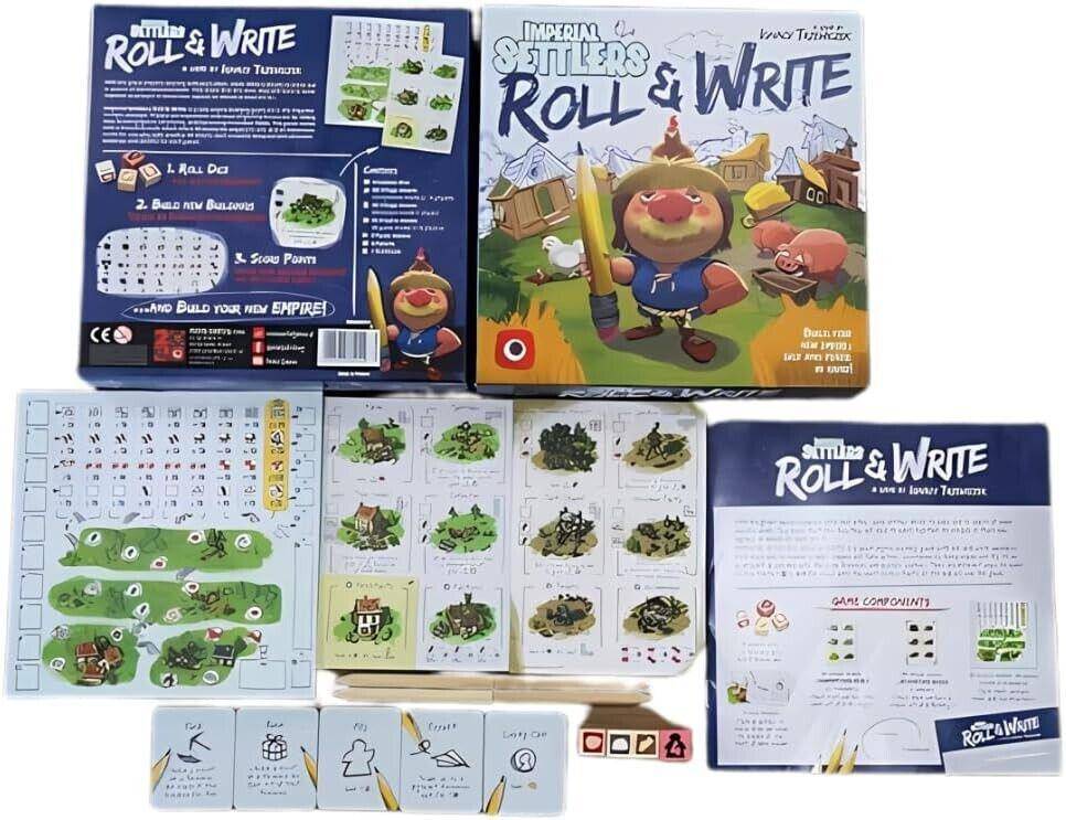 Portal Games Imperial Settlers Roll and Write Build Harvest Board Game