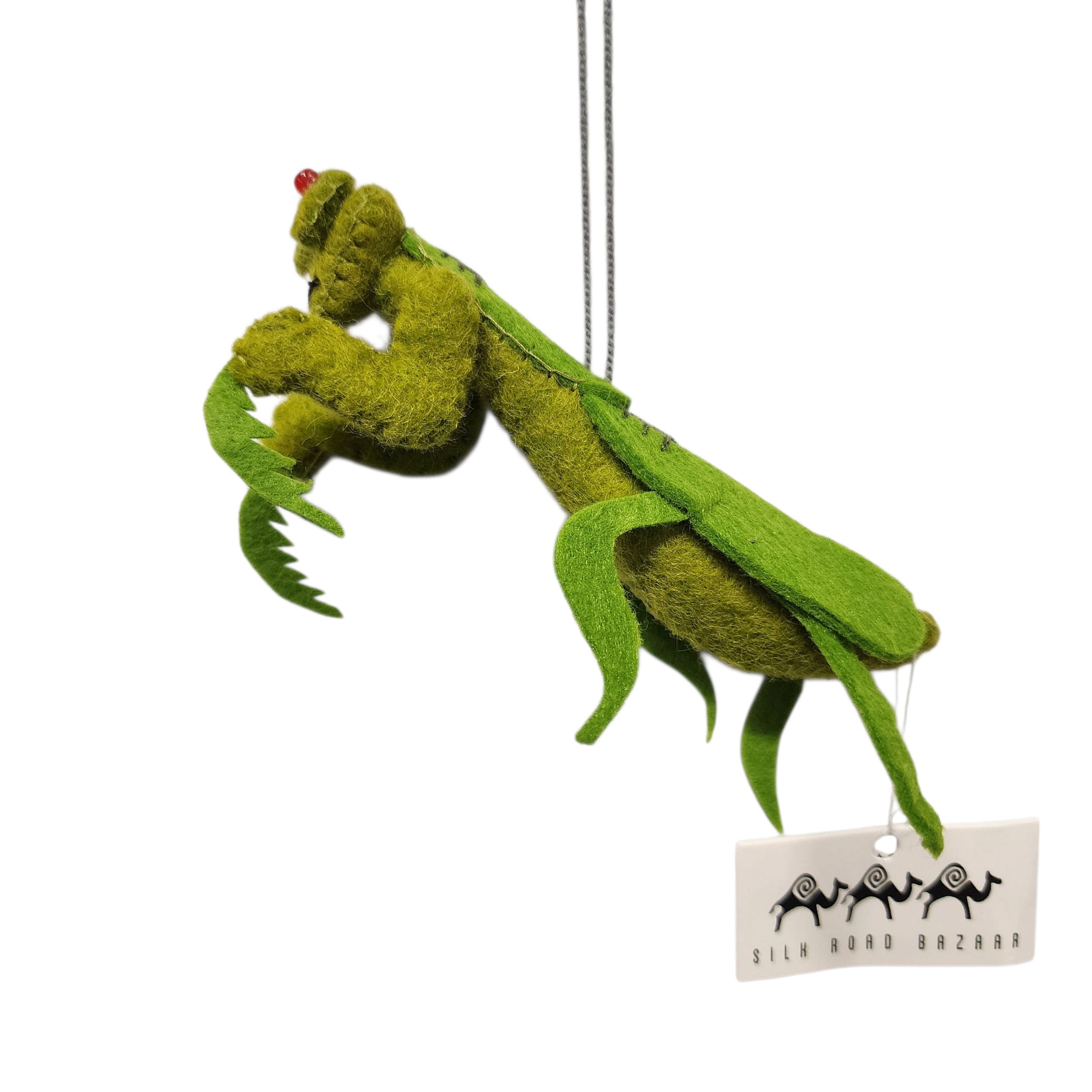 Praying Mantis Ornament | Handcrafted Felt Hanging Decor