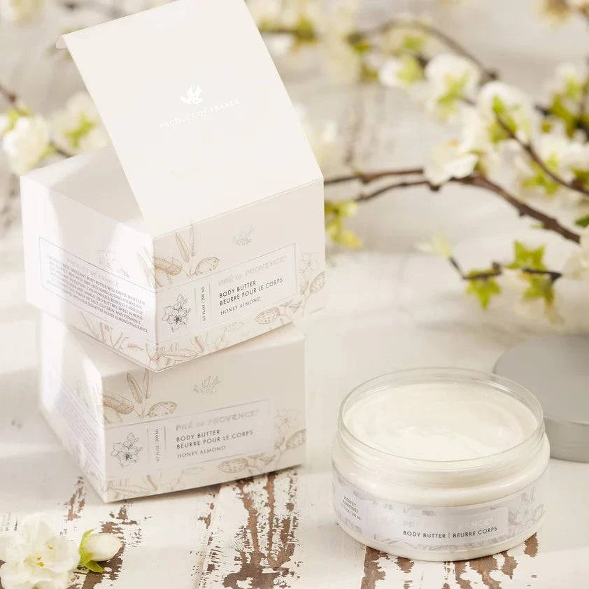 Pre De Provence Honey Almond Body Butter, Soap, and Dish Gift Box