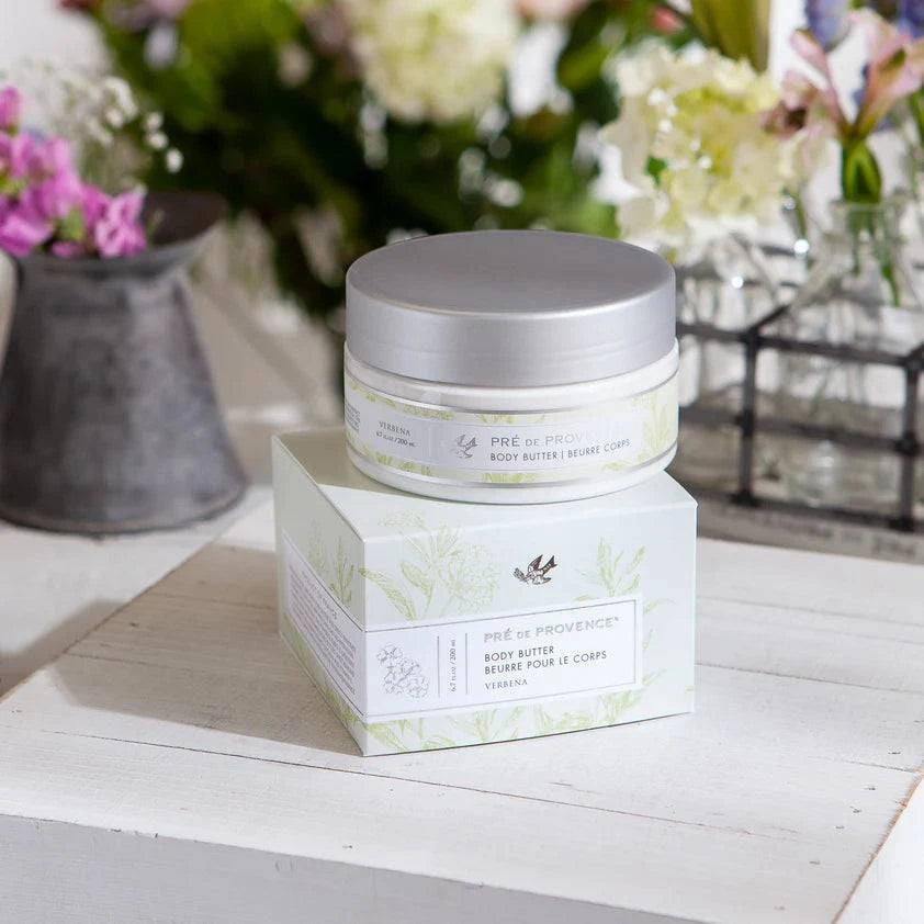 Pre De Provence Body Butter 6.7 oz Moisturizing Cream for Nourished, Soft Skin