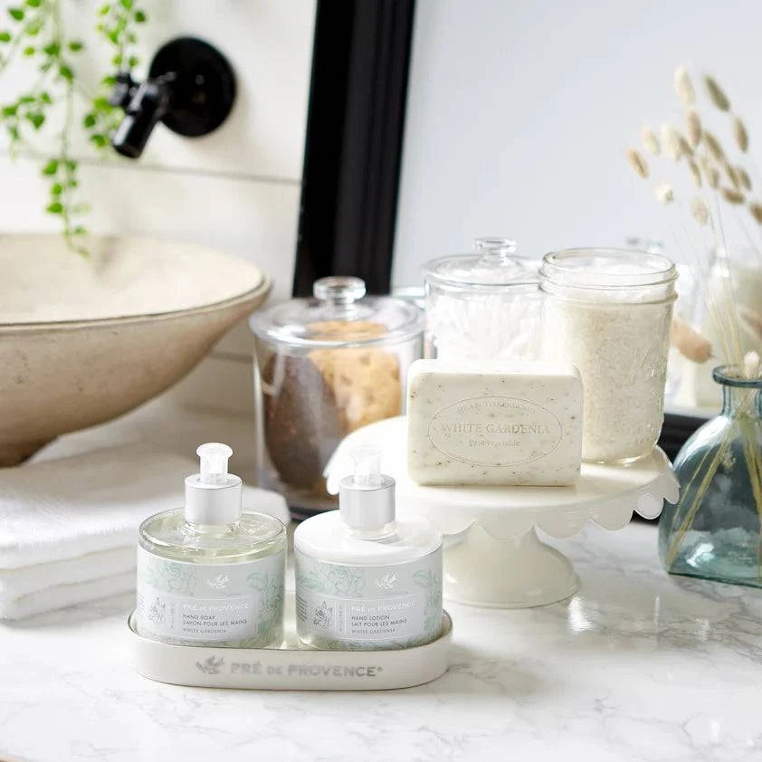 Pre De Provence White Gardenia Hand Soap, Lotion, and Caddy Gift Set