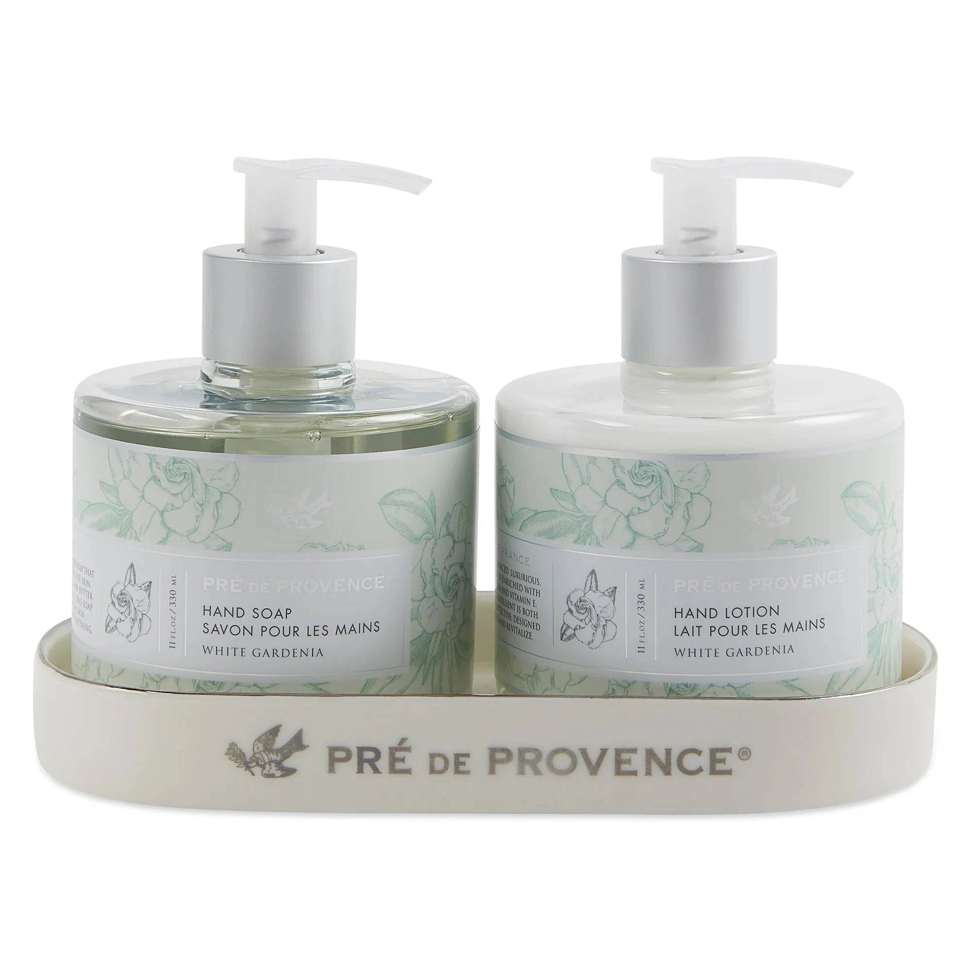 Pre De Provence White Gardenia Hand Soap, Lotion, and Caddy Gift Set