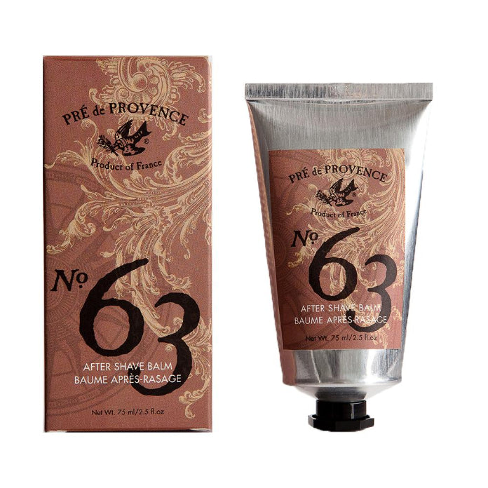 Pre De Provence No.63 After Shave Balm, Cube Soap, and Dish Gift Box