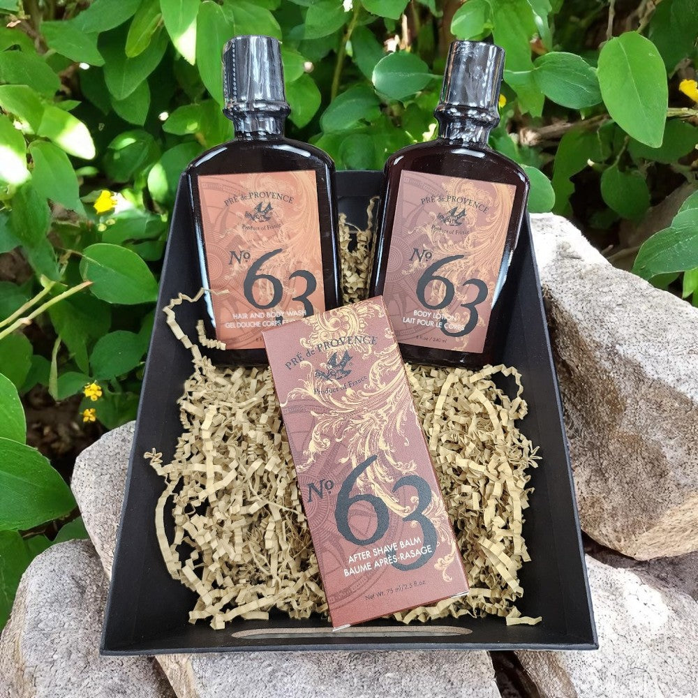 Pre De Provence No.63 After Shave, Hair & Body Wash, Lotion Gift Box