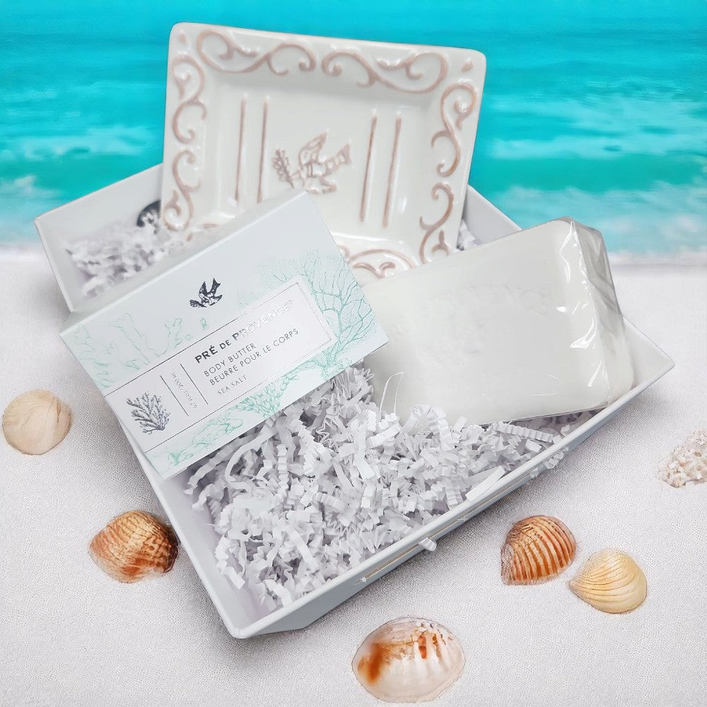 Pre De Provence Body Butter, Soap, and Dish Gift Box Set