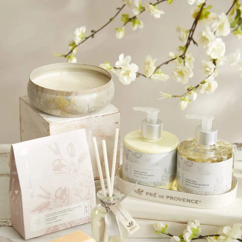 Pre De Provence Three Wick Candle Honey Almond 10.5 oz