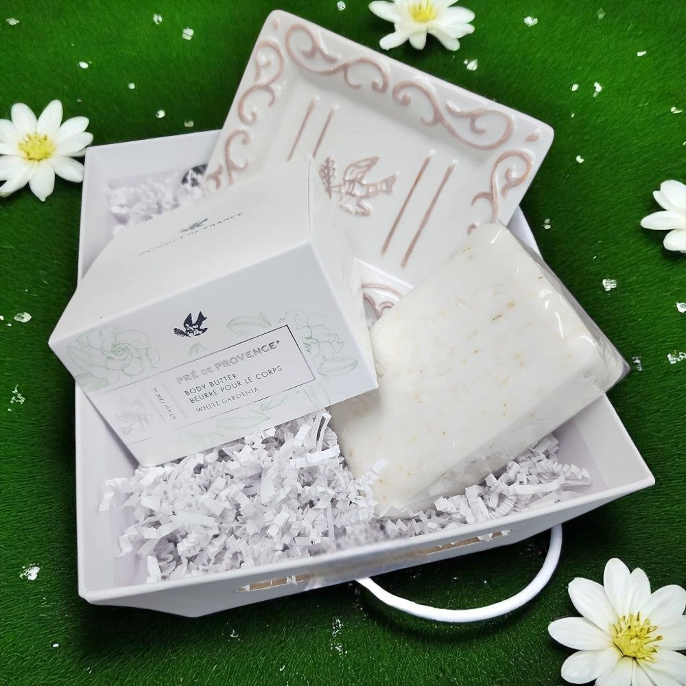 Pre De Provence Body Butter, Soap, and Dish Gift Box Set