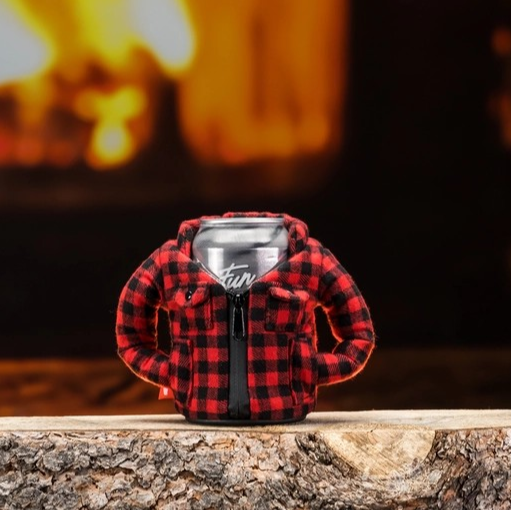 Puffin Lumberjack Flannel Insulated Can Cooler