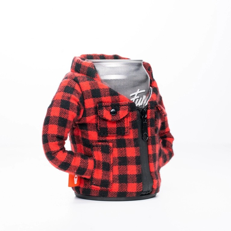 Puffin Lumberjack Flannel Insulated Can Cooler
