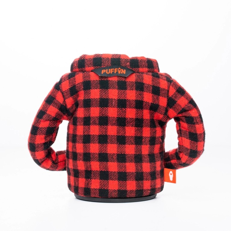 Puffin Lumberjack Flannel Insulated Can Cooler