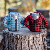 Puffin Lumberjack Flannel Insulated Can Cooler