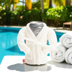 Puffin - The Spa Robe - Insulated 12 oz Can Cooler I Beer Bottle & Soda Can Insulator, Keep Drinks and Beverages Cold - Sandy White