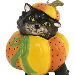 Pumpkin Cat Figurine