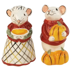 Pumpkin Pie Mice Salt & Pepper Shaker Set