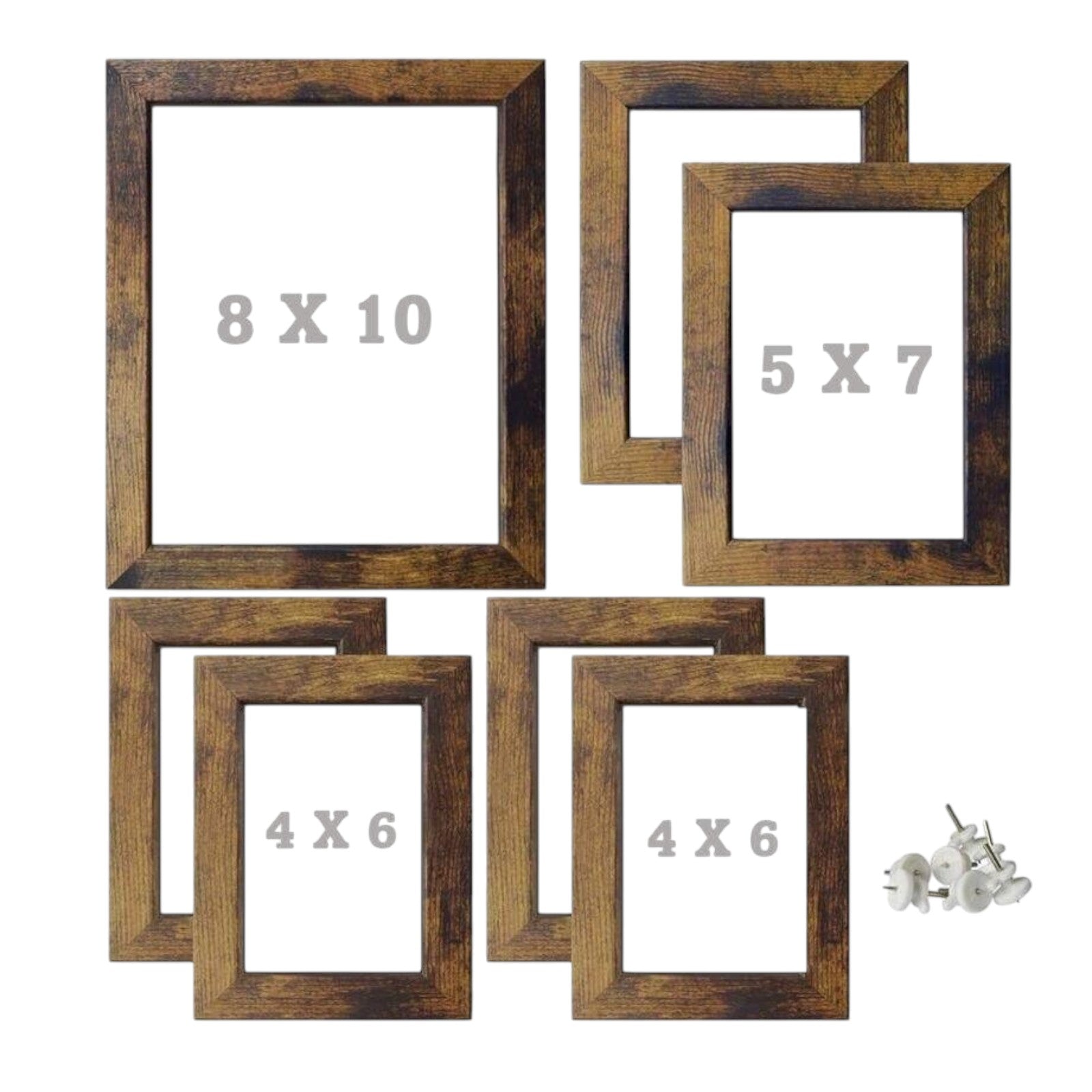Rustic Farmhouse Gallery Wall Frame Set (7-Pack)