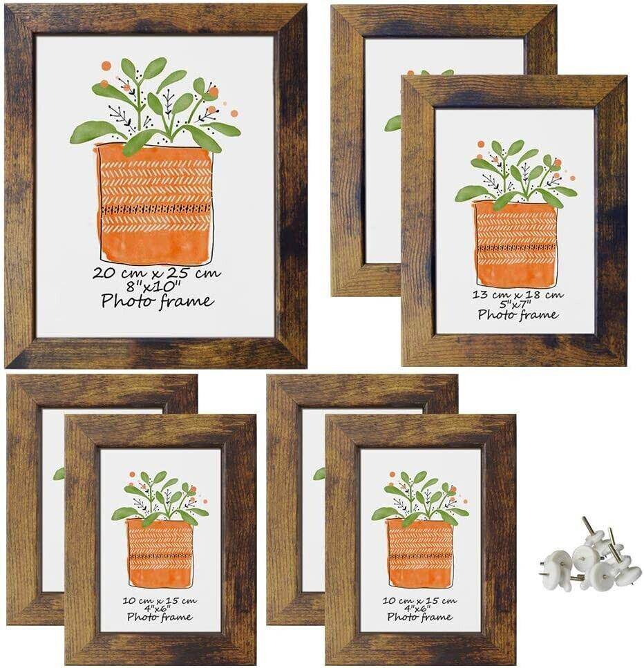 Rustic Farmhouse Gallery Wall Frame Set (7-Pack)