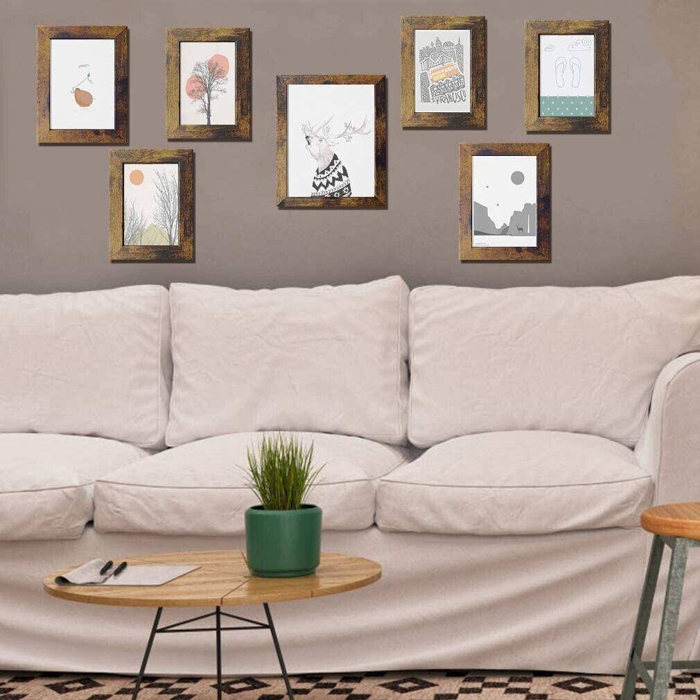 Rustic Farmhouse Gallery Wall Frame Set (7-Pack)