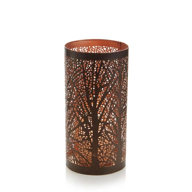 Rustic Forest Silhouette Candle Lantern | River Birch