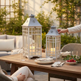 Rustic Metal Lantern Set