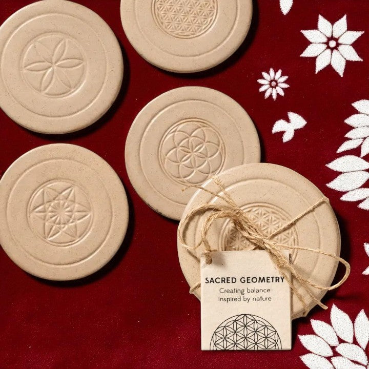 Sacred Geometry Ceramic Coasters