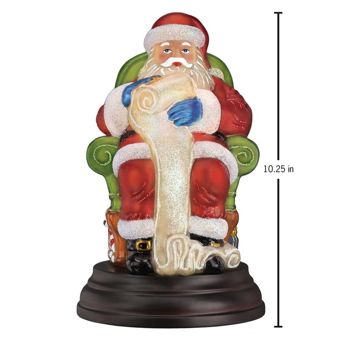 Santa Checking His List Christmas Light