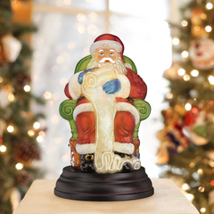 Santa Checking His List Christmas Light