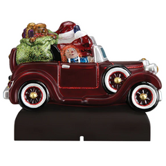Santa in Antique Car Christmas Light