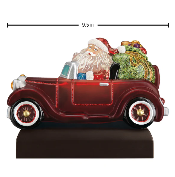 Santa in Antique Car Christmas Light