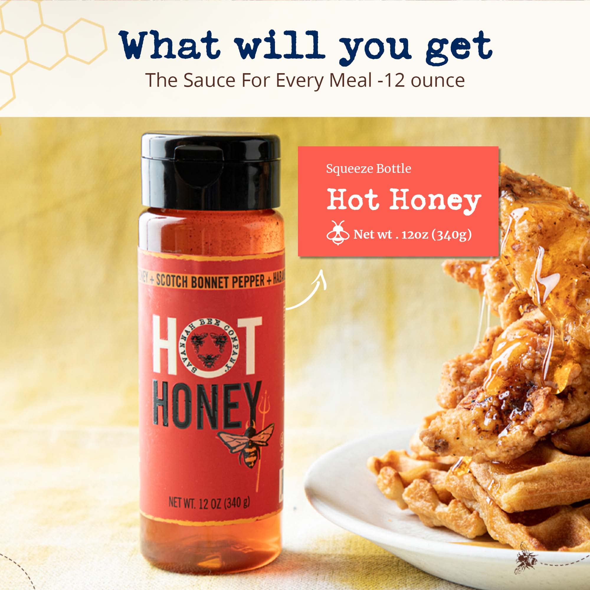 Savannah Bee Company Hot Honey | 12 oz Squeeze Bottle