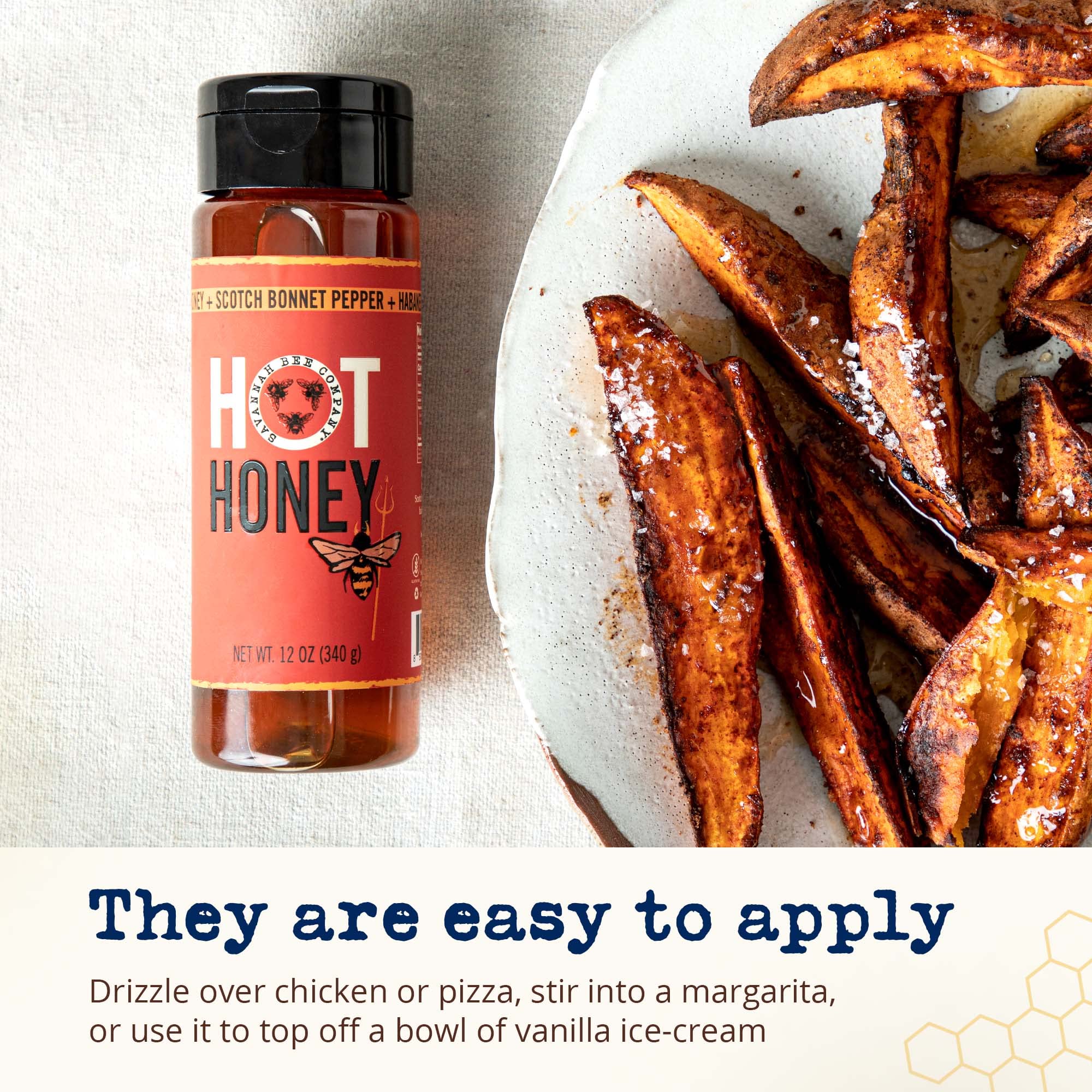 Savannah Bee Company Hot Honey | 12 oz Squeeze Bottle