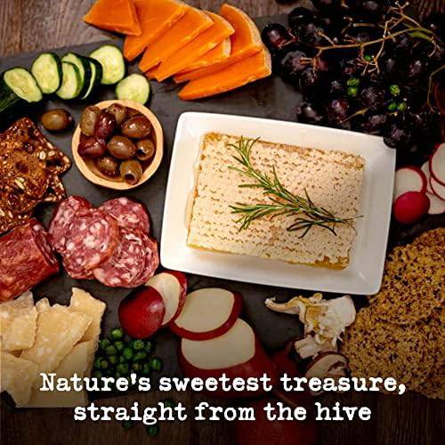 Savannah Bee Company Pure Raw Acacia Honeycomb - All Natural, Edible and Unfiltered - 12.3 oz