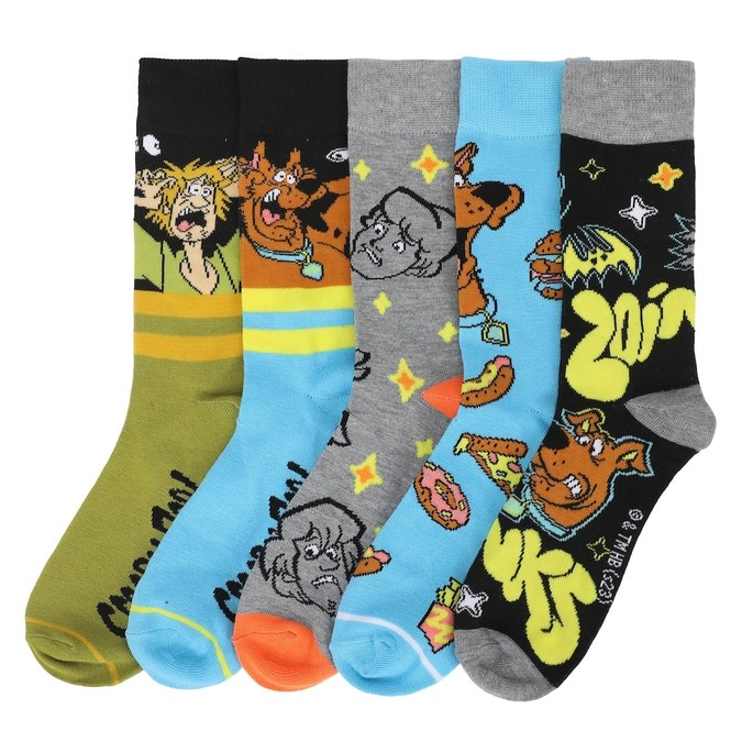 Scooby Doo & Gang 5 Pair Men's Crew Socks