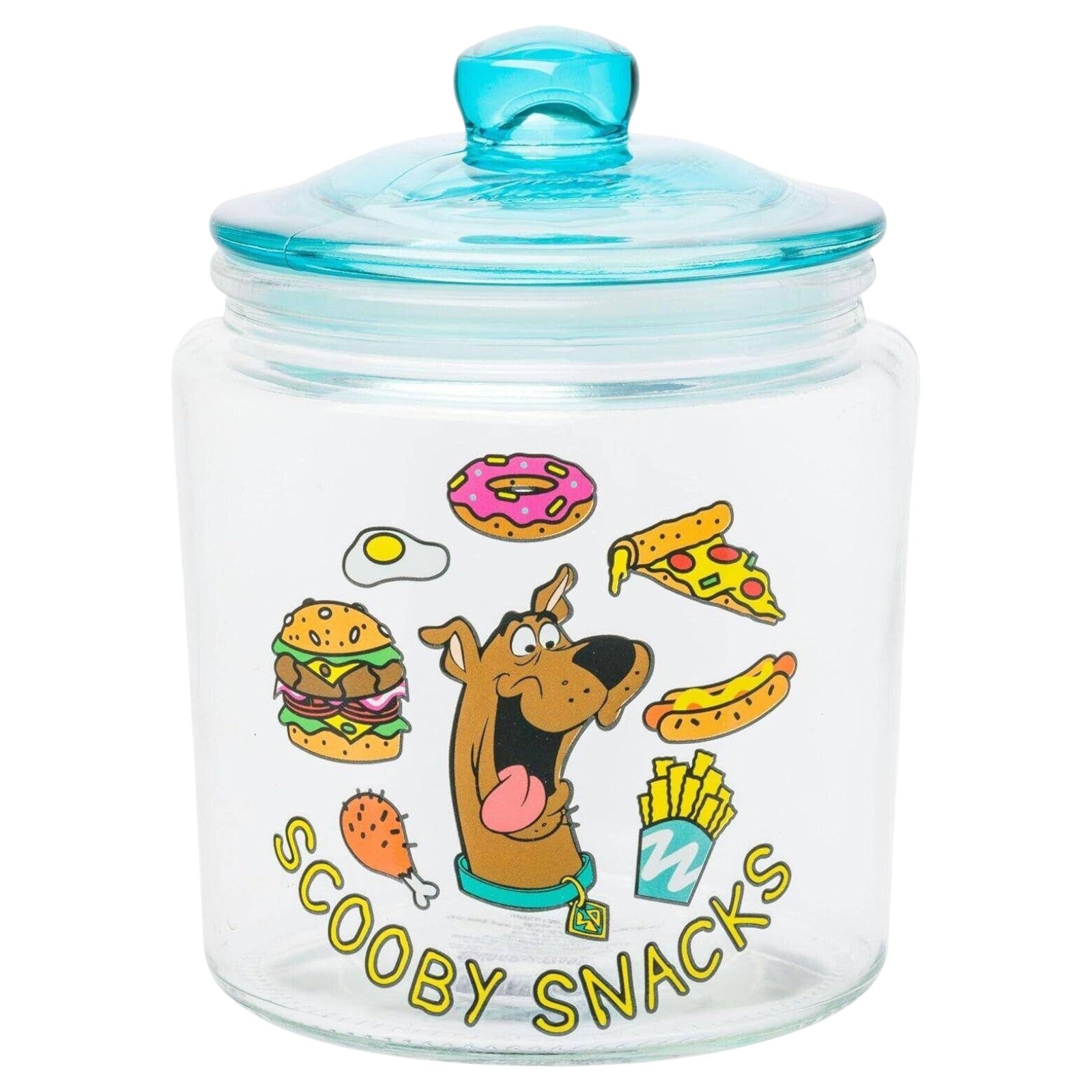 Scooby Doo Scooby Snacks Glass Cookie Snack Candy Jar with Lid 6"