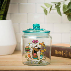 Scooby Doo Scooby Snacks Glass Cookie Snack Candy Jar with Lid 6"