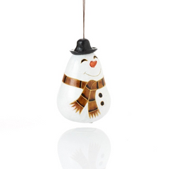 Snowman Gourd Ornament