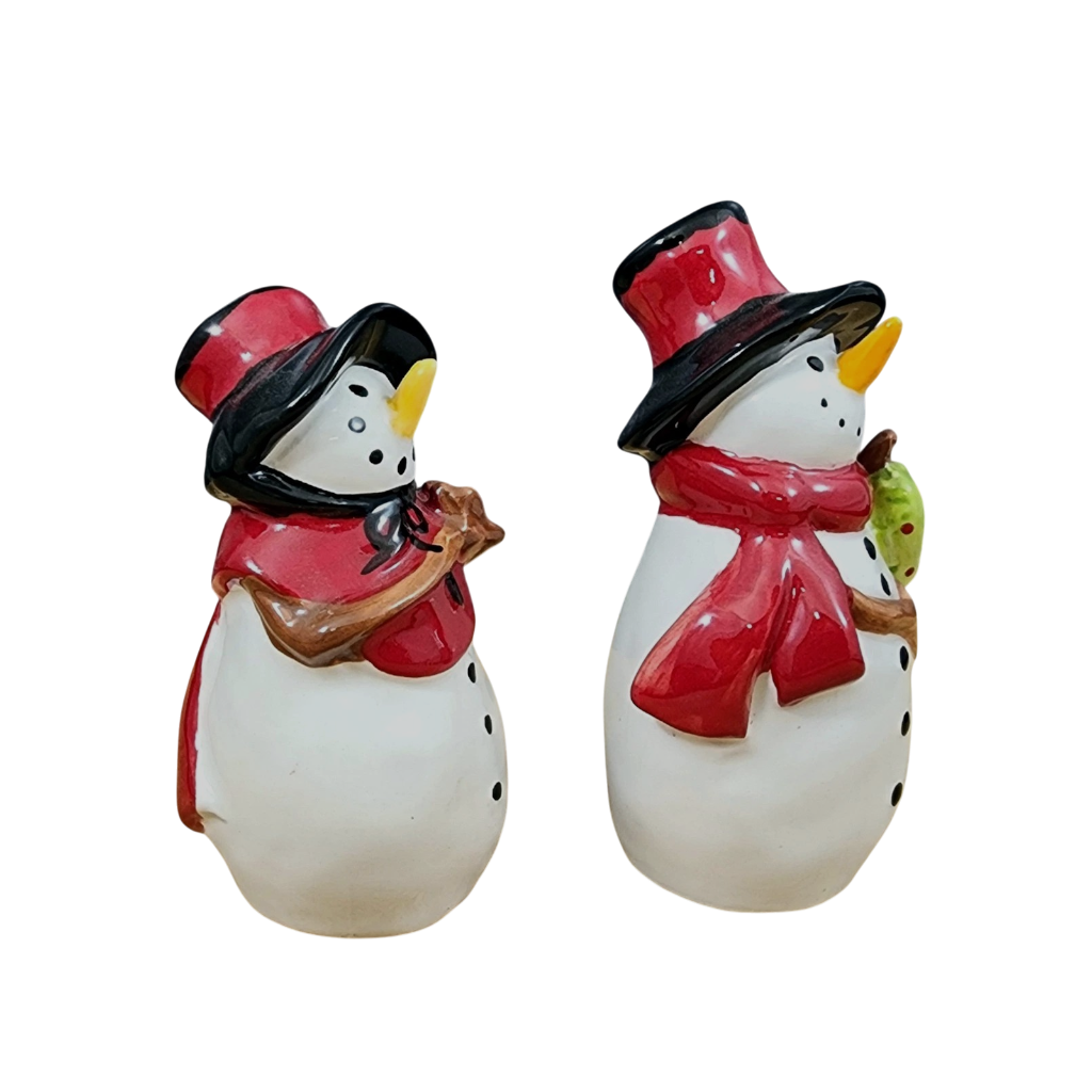 Snowman Salt and Pepper Shaker Set