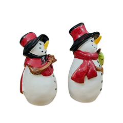 Snowman Salt and Pepper Shaker Set