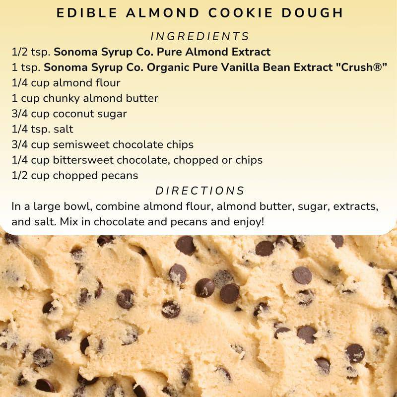 Sonoma Syrup Co Pure Almond Extract, 8 Fl Oz for Baking