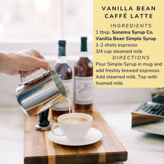 Sonoma Syrup Co Vanilla Bean Infused Syrup, 25.4 Fl Oz for Coffee, Cocktails, and Cooking