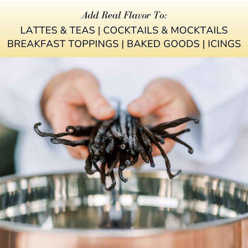 Sonoma Syrup Co Vanilla Bean Simple Syrup, 12.7 fl oz for Coffee, Cocktails, and Cooking