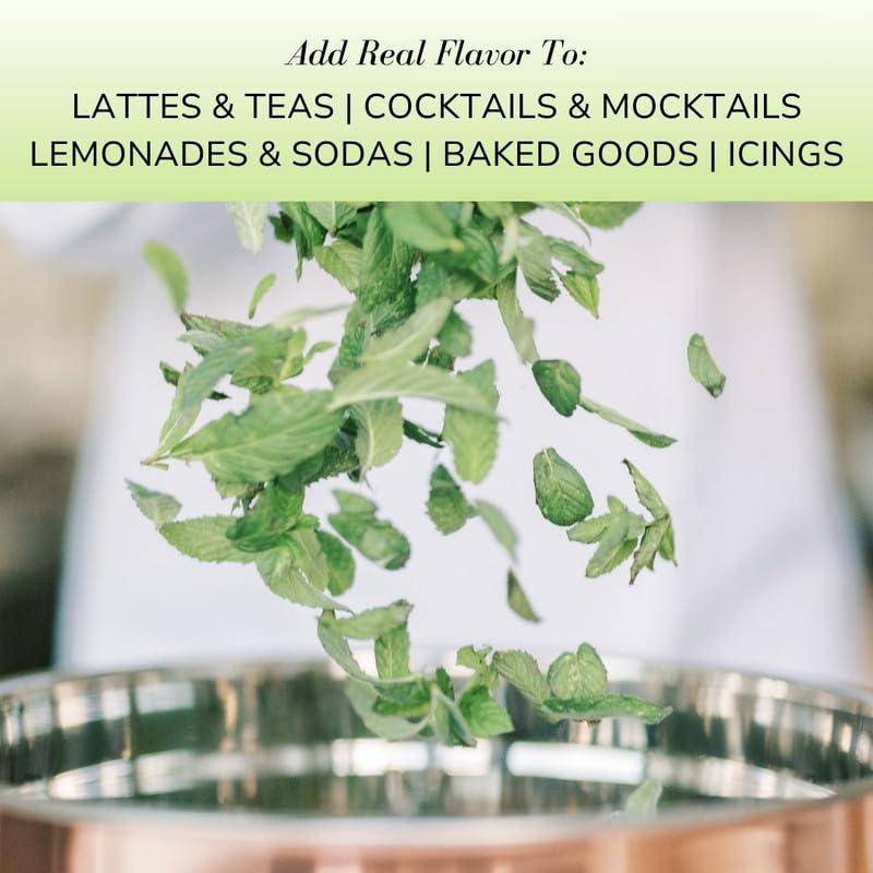 Sonoma Syrup Co. Mint Infused Simple Syrup 25.4 Fl Oz for Coffee, Cocktails, and Cooking