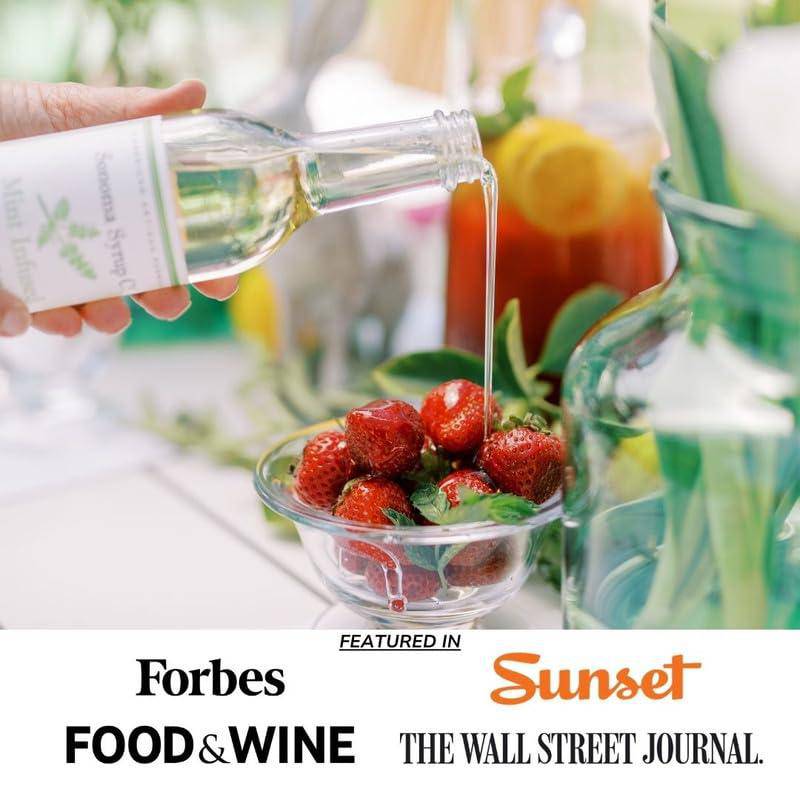 Sonoma Syrup Co. Mint Infused Simple Syrup 25.4 Fl Oz for Coffee, Cocktails, and Cooking