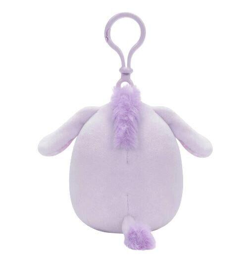 Squishmallows Delzi the Donkey Easter Bag Clip Plush Floral Belly 3 In