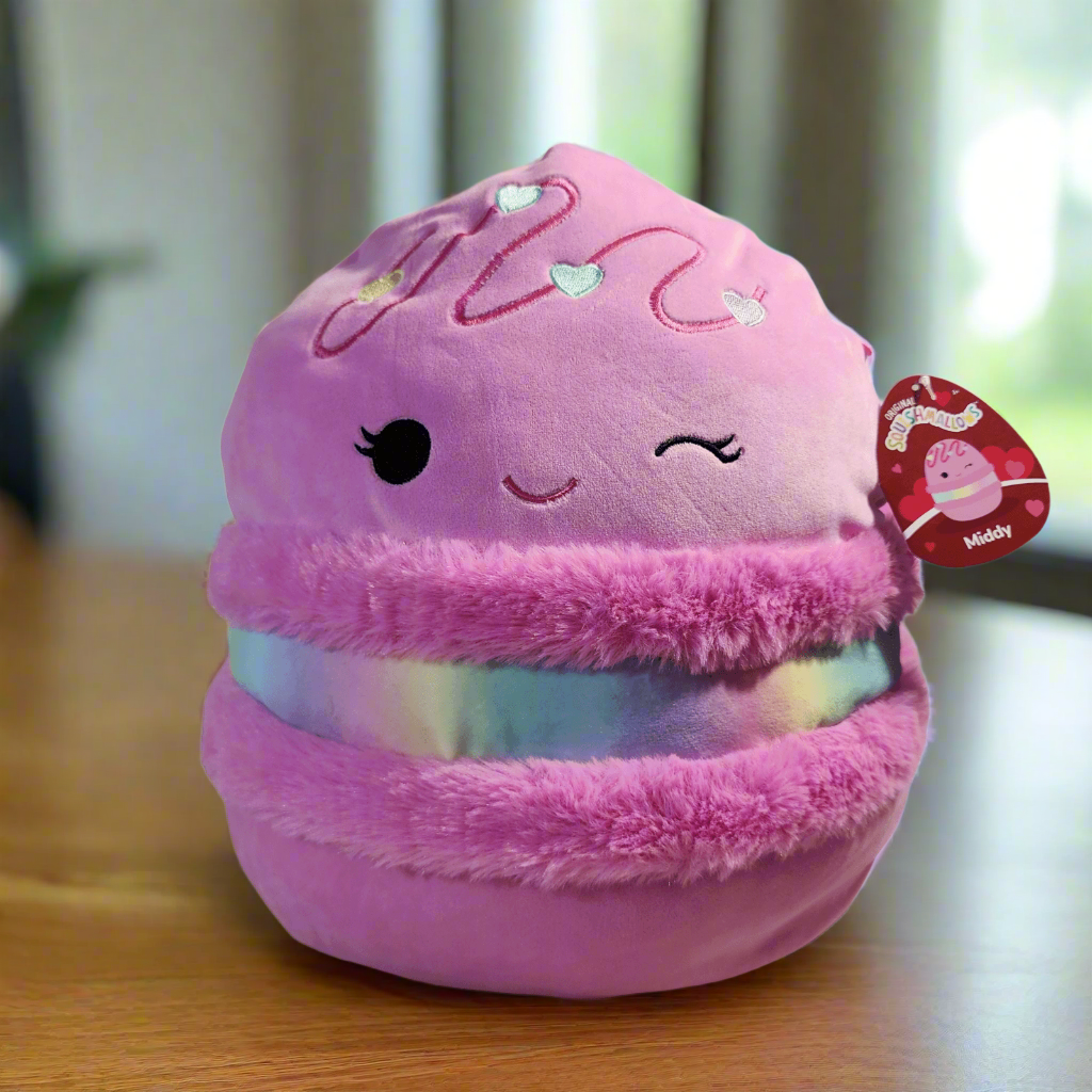 Squishmallows Middy the Macaron 14” Pink Plush Candy Heart Valentine
